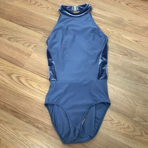 Eleve Dancewear Elysa Wisteria Velvet Ballet Leotard Womens Medium